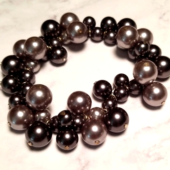 Vintage Faux Pearl Beaded Cha Cha Bracelet - Picture 6 of 10